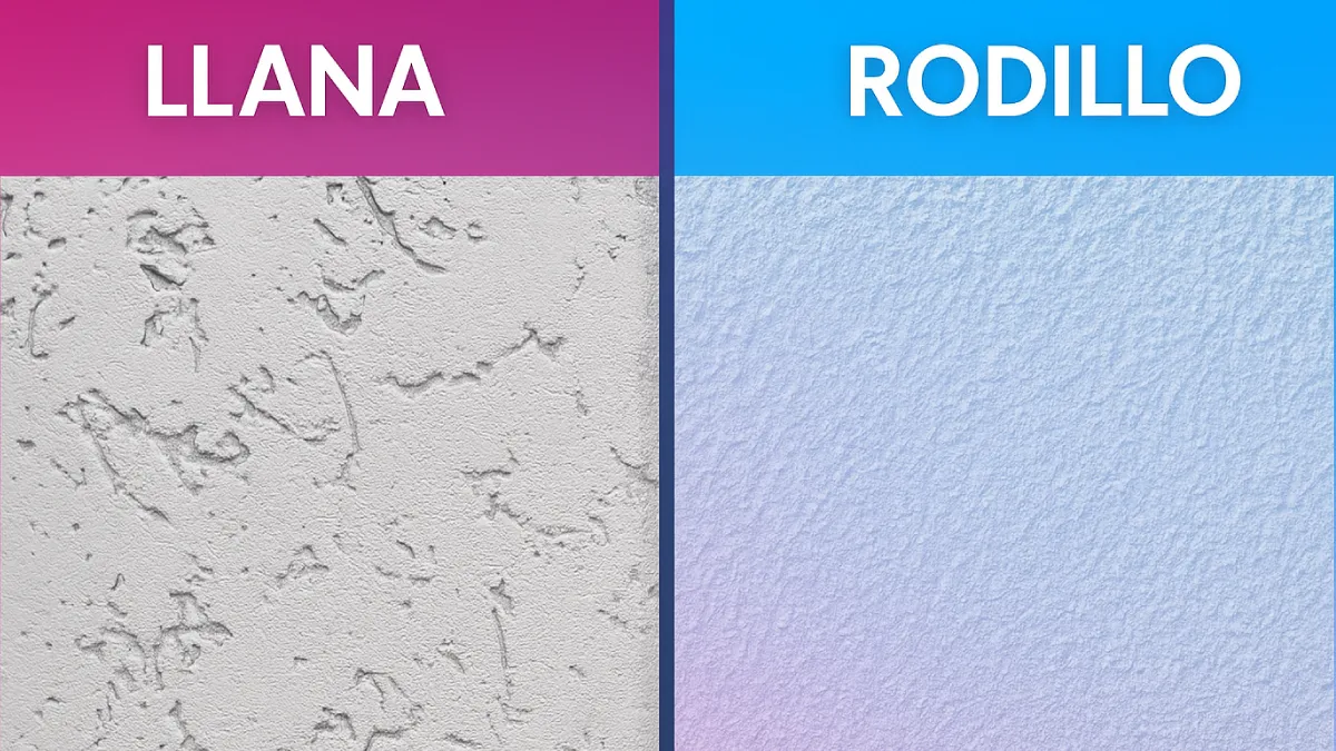 Comparación de acabados Tarquini con llana vs. rodillo – diferencias en textura según la herramienta