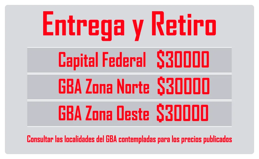 Realizamos entregas en Capital Federal, Zona Norte y Zona Oeste